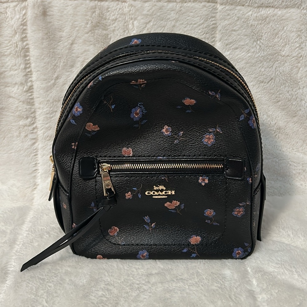 Coach Black Floral Mini Backpack (L1861-F49123)